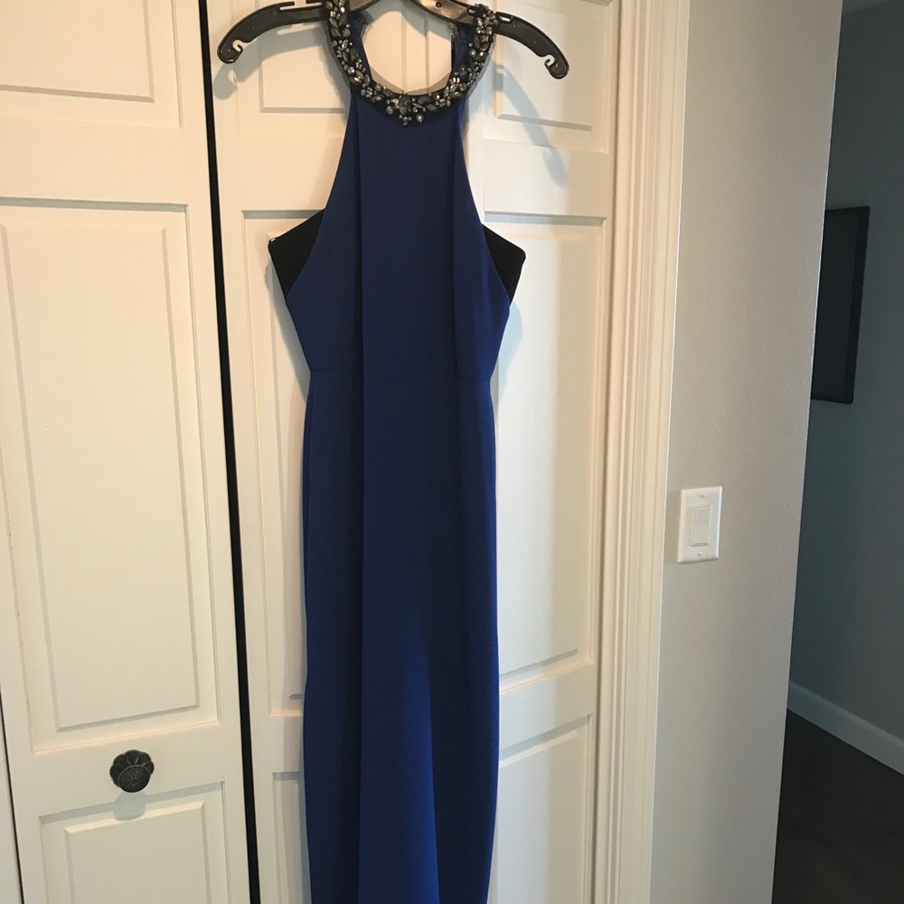 BCBG royal blue prom dress